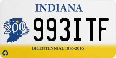 IN license plate 993ITF