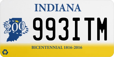 IN license plate 993ITM