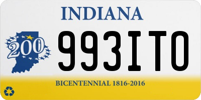 IN license plate 993ITO