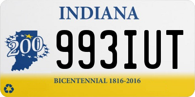 IN license plate 993IUT