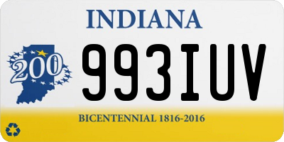 IN license plate 993IUV