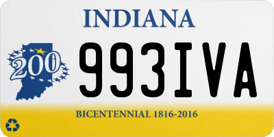 IN license plate 993IVA