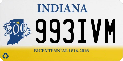 IN license plate 993IVM