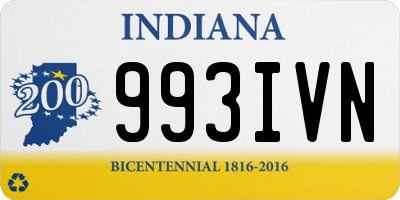 IN license plate 993IVN