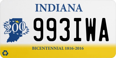 IN license plate 993IWA