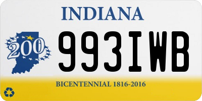 IN license plate 993IWB