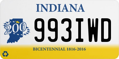 IN license plate 993IWD