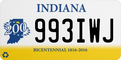 IN license plate 993IWJ