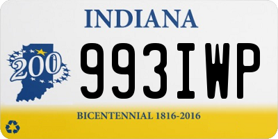 IN license plate 993IWP