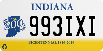 IN license plate 993IXI