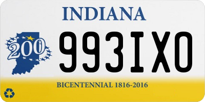 IN license plate 993IXO