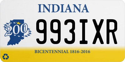 IN license plate 993IXR