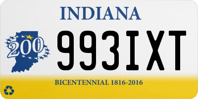 IN license plate 993IXT