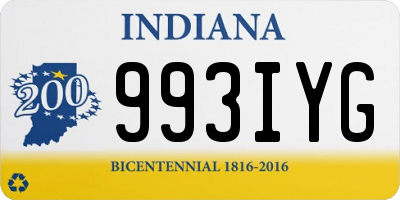 IN license plate 993IYG