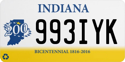 IN license plate 993IYK