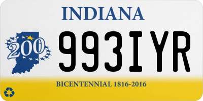 IN license plate 993IYR