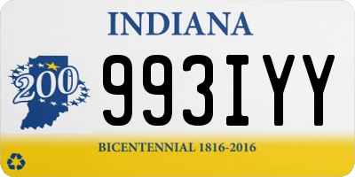 IN license plate 993IYY