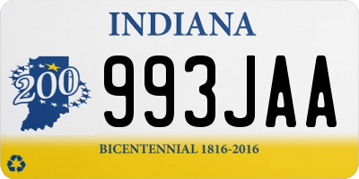 IN license plate 993JAA