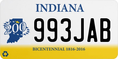 IN license plate 993JAB