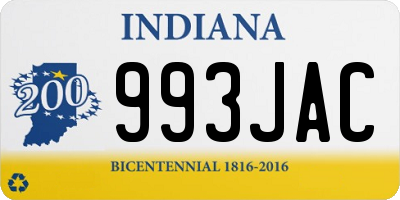 IN license plate 993JAC