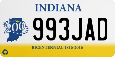 IN license plate 993JAD