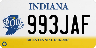 IN license plate 993JAF