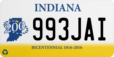 IN license plate 993JAI