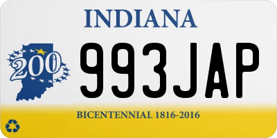 IN license plate 993JAP