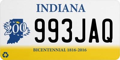 IN license plate 993JAQ