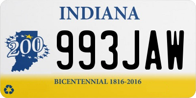 IN license plate 993JAW