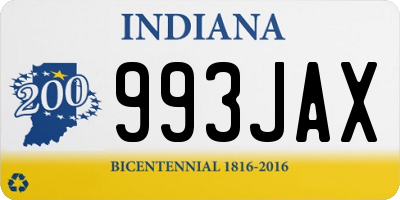 IN license plate 993JAX