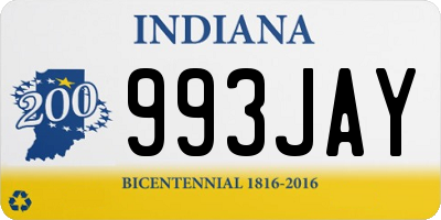 IN license plate 993JAY