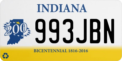 IN license plate 993JBN