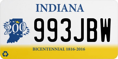 IN license plate 993JBW