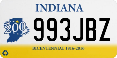 IN license plate 993JBZ