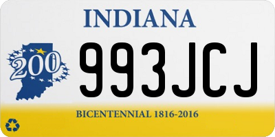 IN license plate 993JCJ