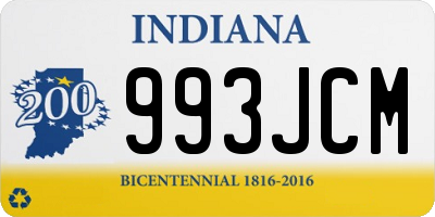 IN license plate 993JCM