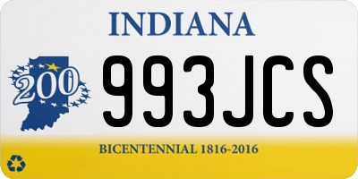 IN license plate 993JCS