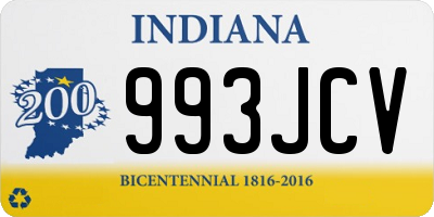 IN license plate 993JCV