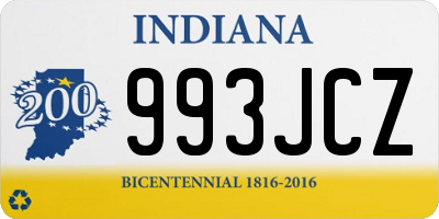 IN license plate 993JCZ