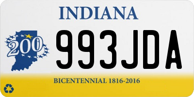 IN license plate 993JDA