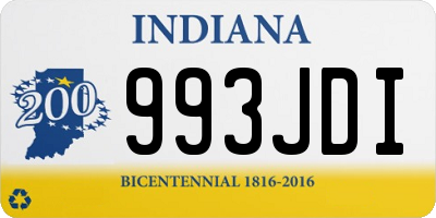 IN license plate 993JDI