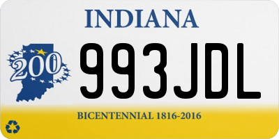 IN license plate 993JDL