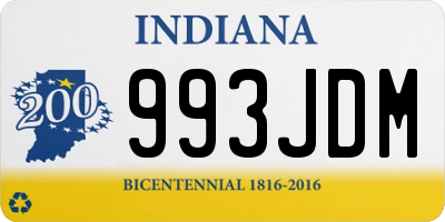 IN license plate 993JDM