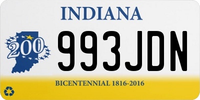 IN license plate 993JDN