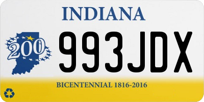 IN license plate 993JDX