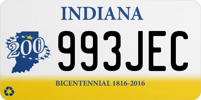 IN license plate 993JEC