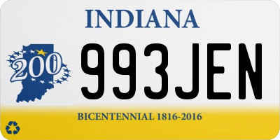 IN license plate 993JEN