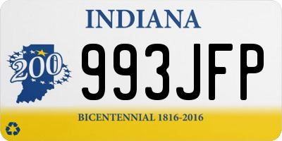 IN license plate 993JFP