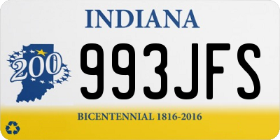 IN license plate 993JFS